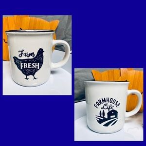 NEW Farmhouse Coffee Mugs (set of 2)